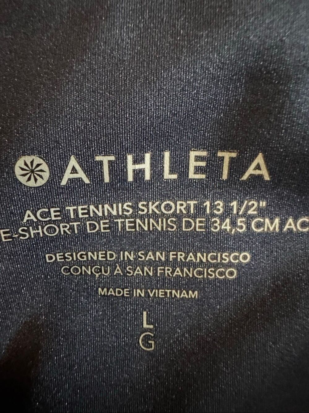 Athleta Womens Navy Ace Tennis Skort Size Large - Picture 6 of 7